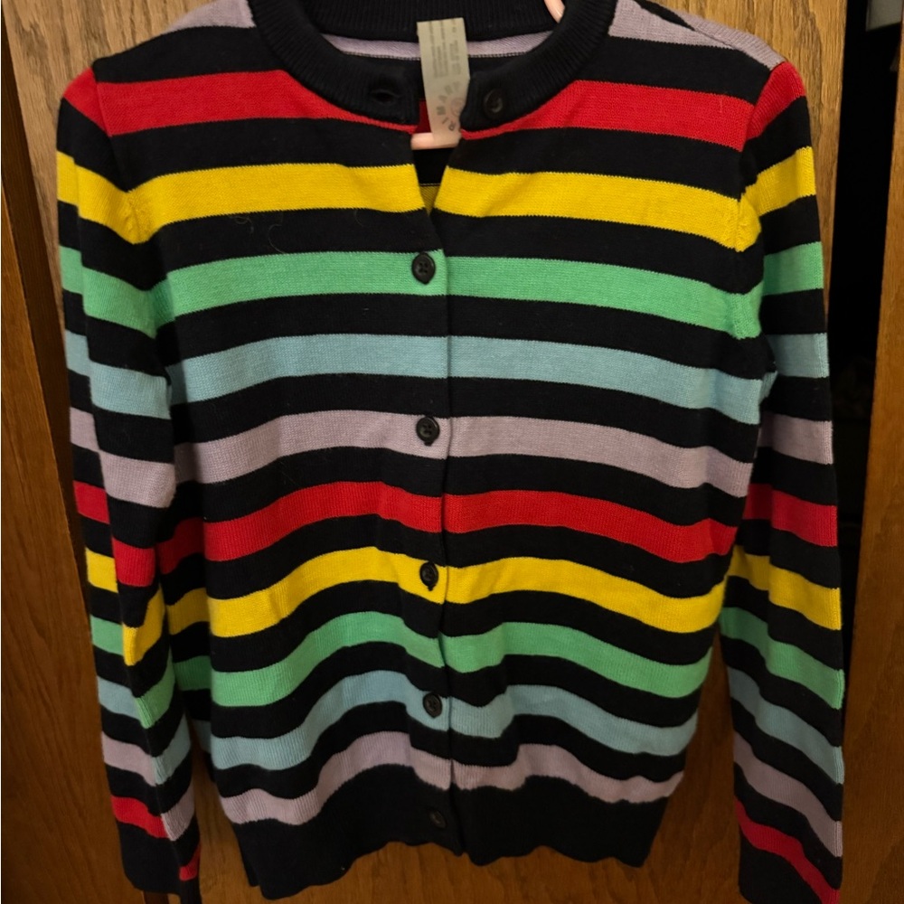 Primary Striped Multicolor Girl’s Cardigan Size 6-7